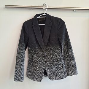 Le Château Black & White Metallic Blazer - Size XXS